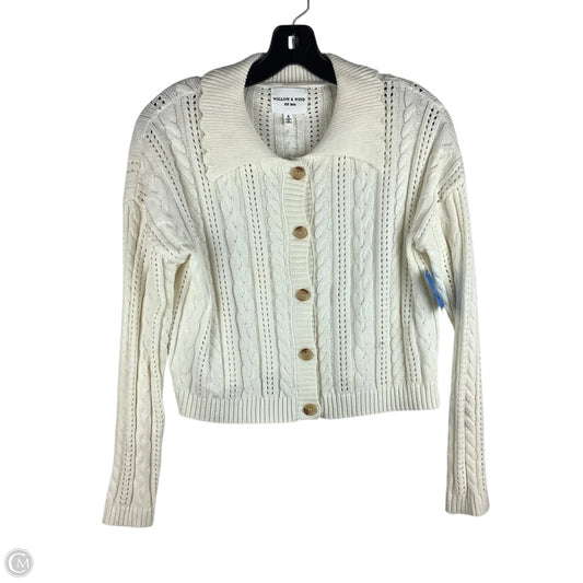 Sweater Cardigan By Clothes Mentor In Cream, Size: S