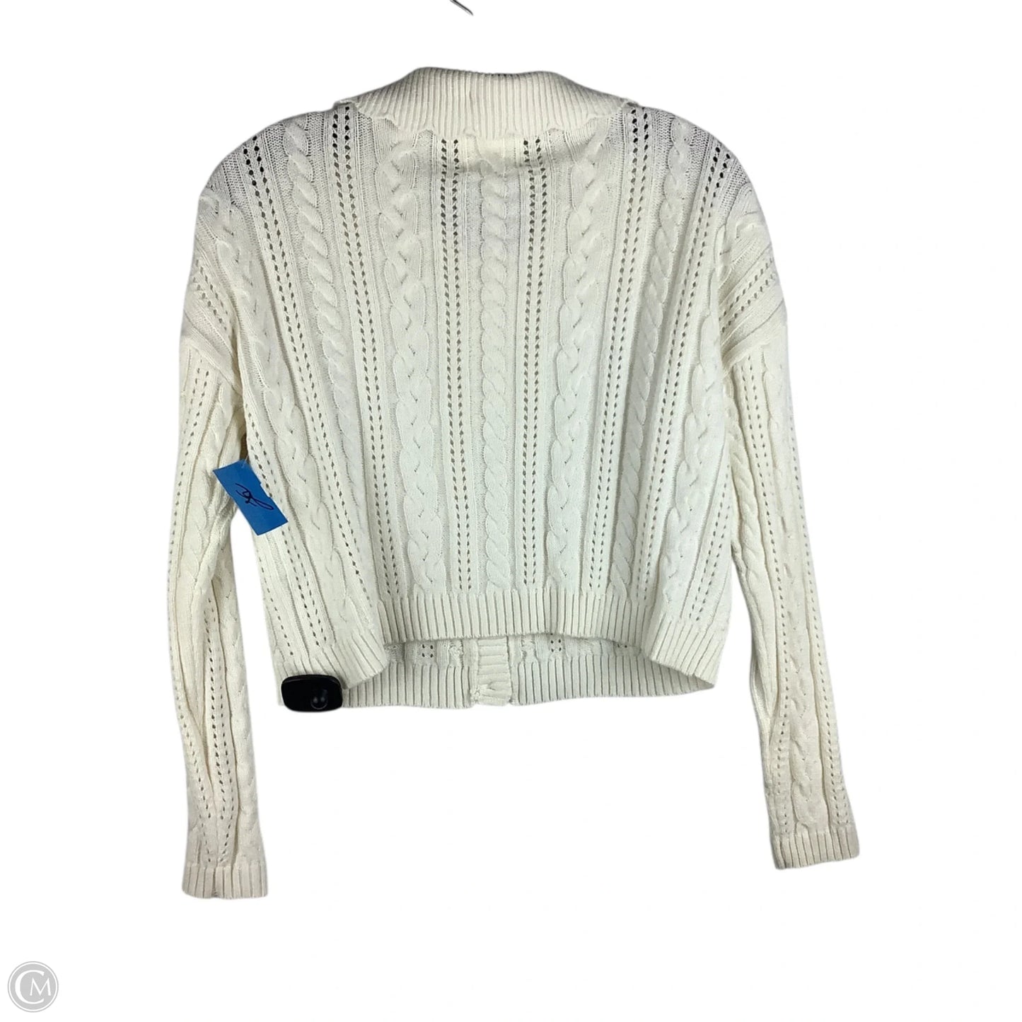 Sweater Cardigan By Clothes Mentor In Cream, Size: S