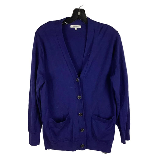 Sweater Cardigan By Madewell In Blue, Size: M