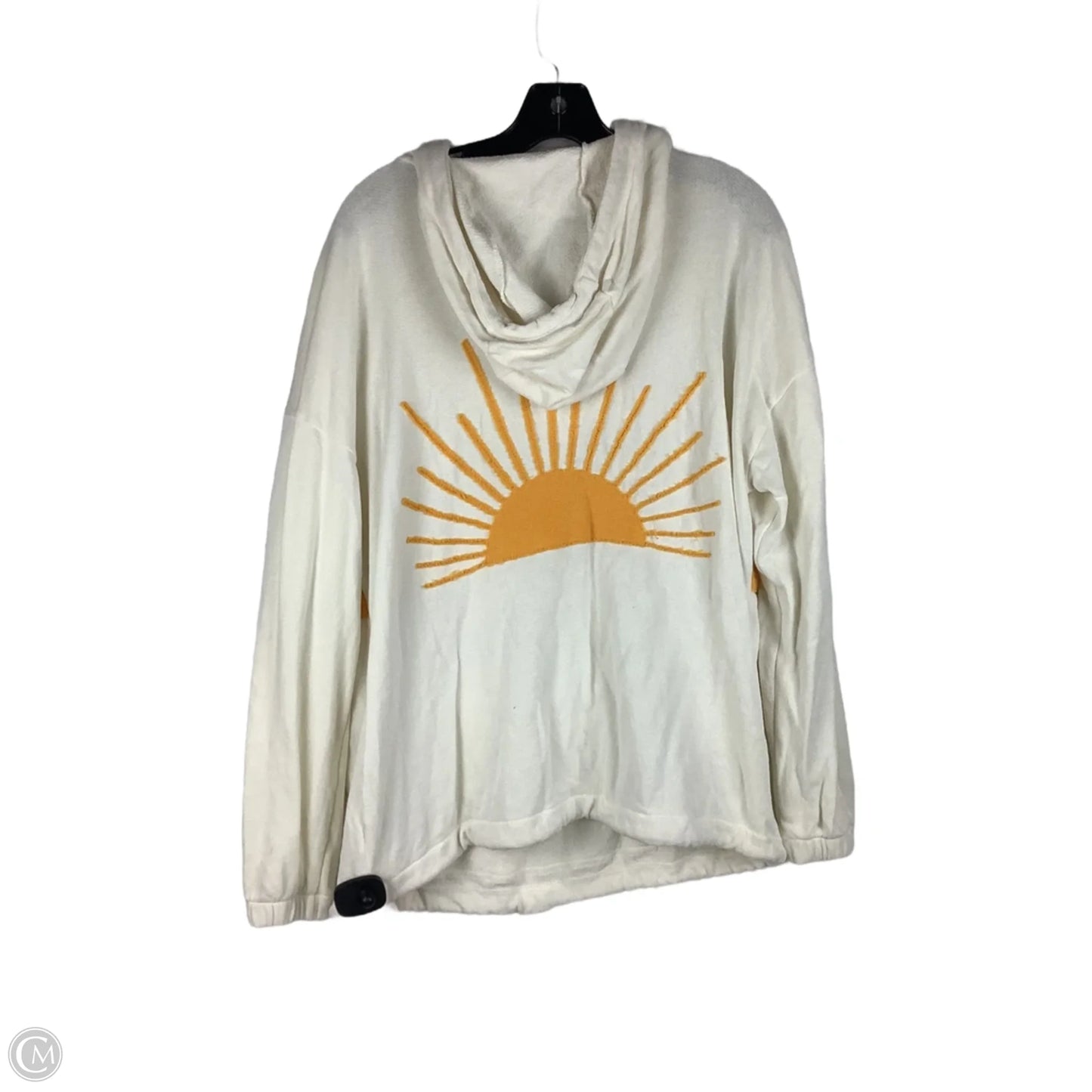 Sweatshirt Hoodie By Faherty In Cream, Size: M