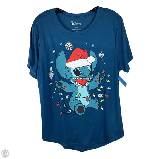 Top Short Sleeve Basic By Disney In Blue, Size: Xxl