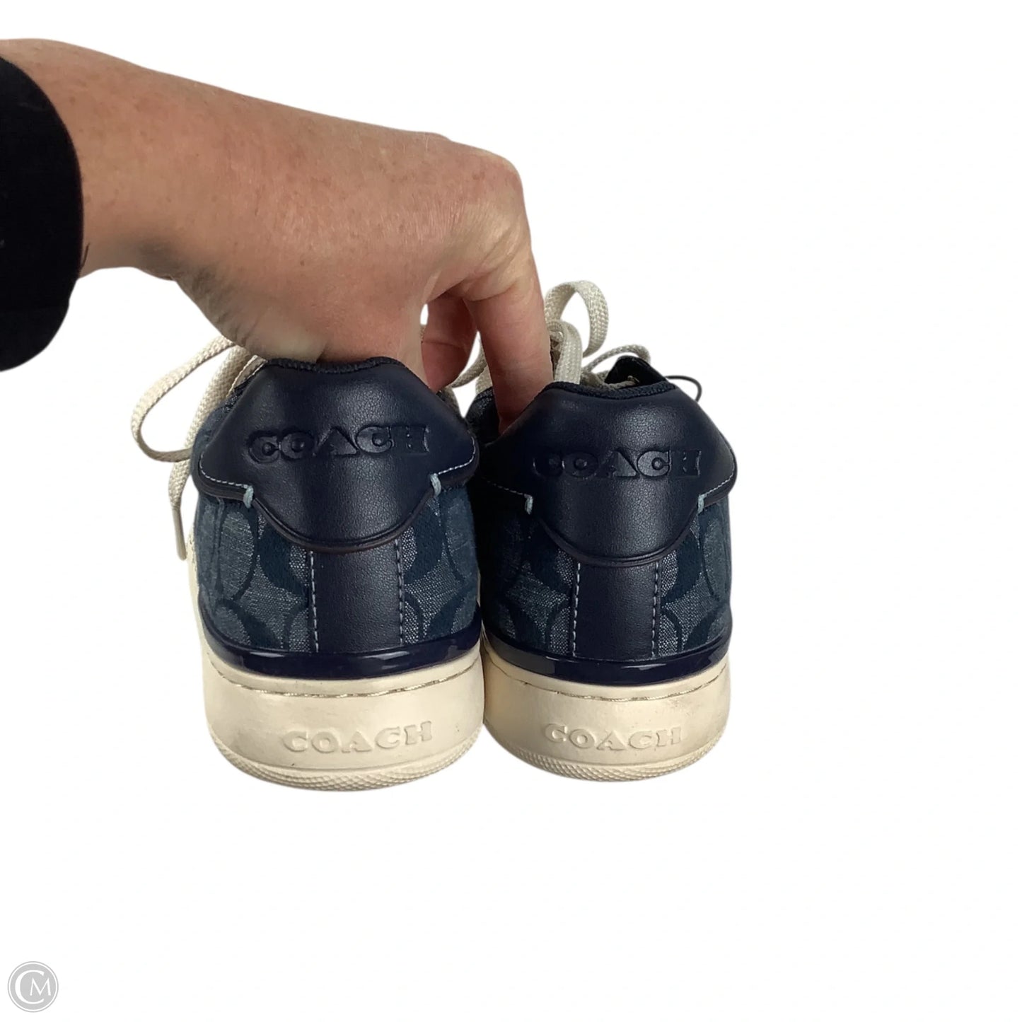 Shoes Designer By Coach In Blue Denim, Size: 7