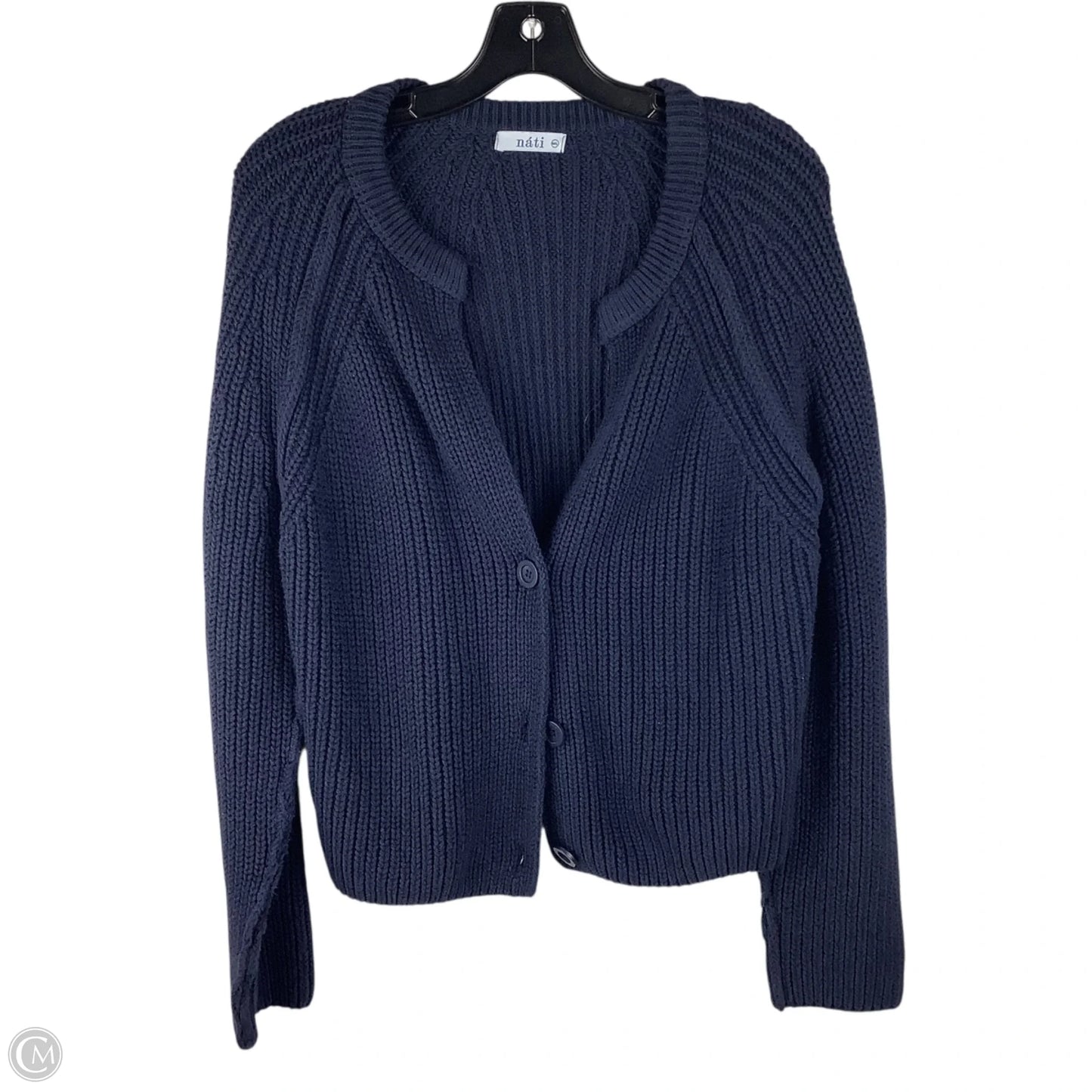 Sweater Cardigan By Clothes Mentor In Navy, Size: M