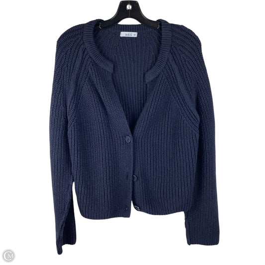 Sweater Cardigan By Clothes Mentor In Navy, Size: M