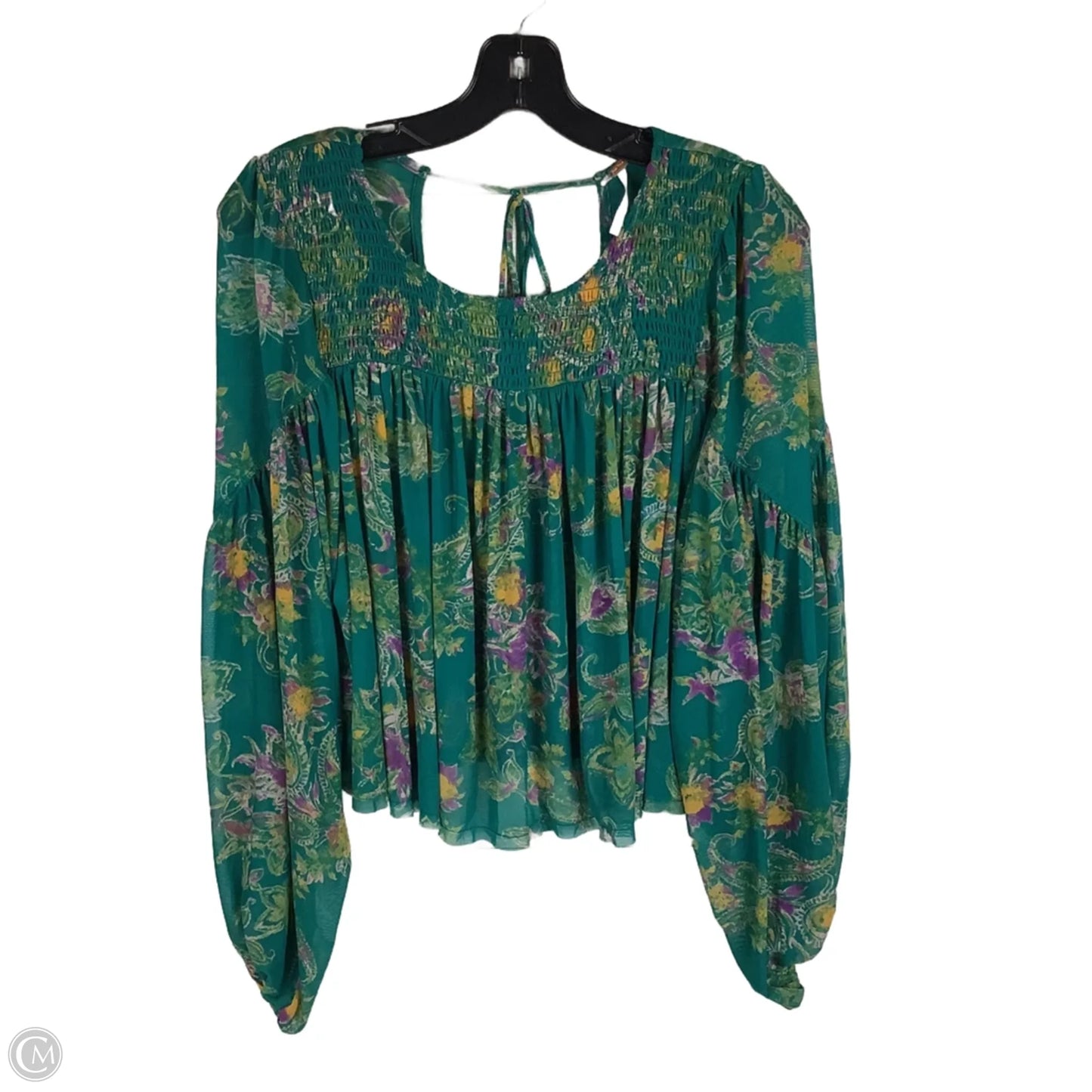 Top Long Sleeve By Free People In Teal, Size: S