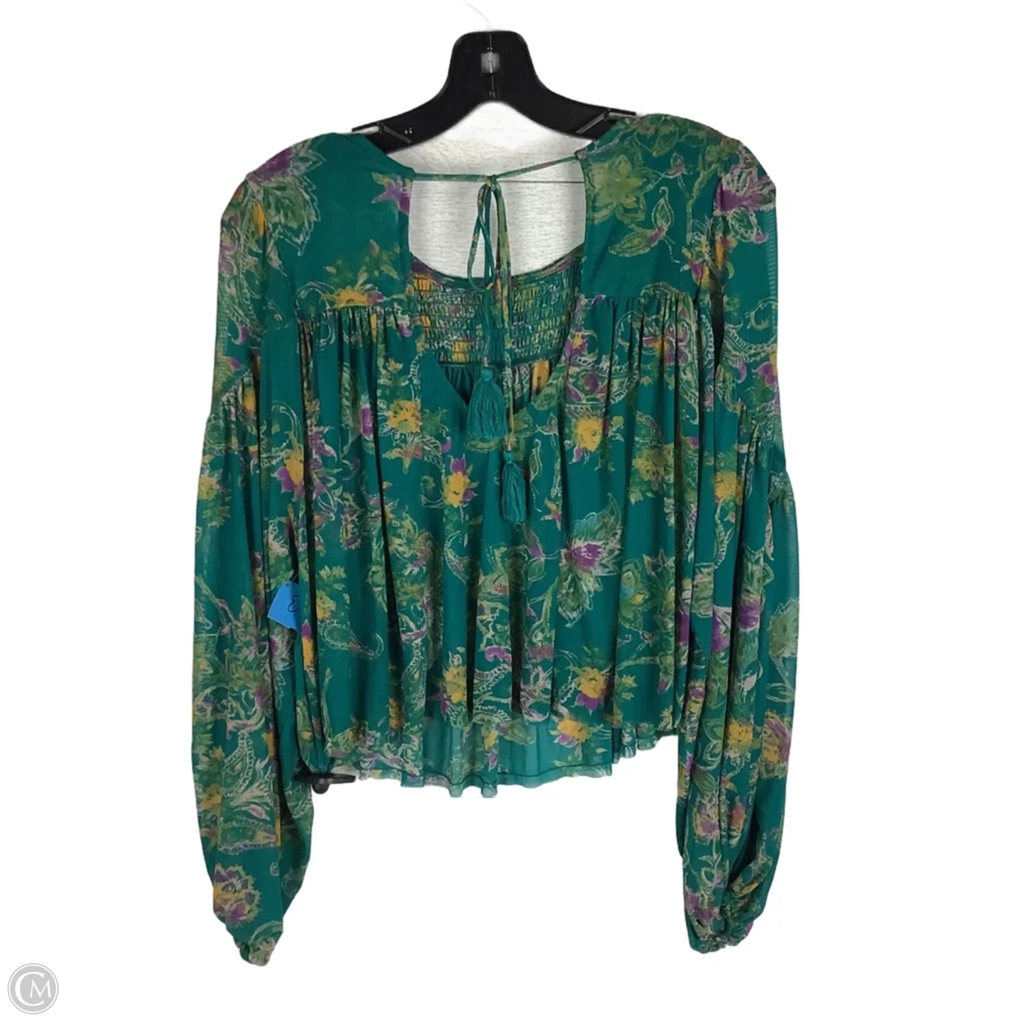 Top Long Sleeve By Free People In Teal, Size: S