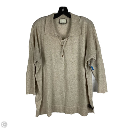 Top Long Sleeve By Tuckernuck In Beige, Size: Xl/XXL