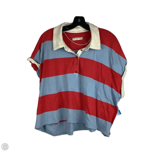Top Short Sleeve By We The Free In Blue & Red, Size: L