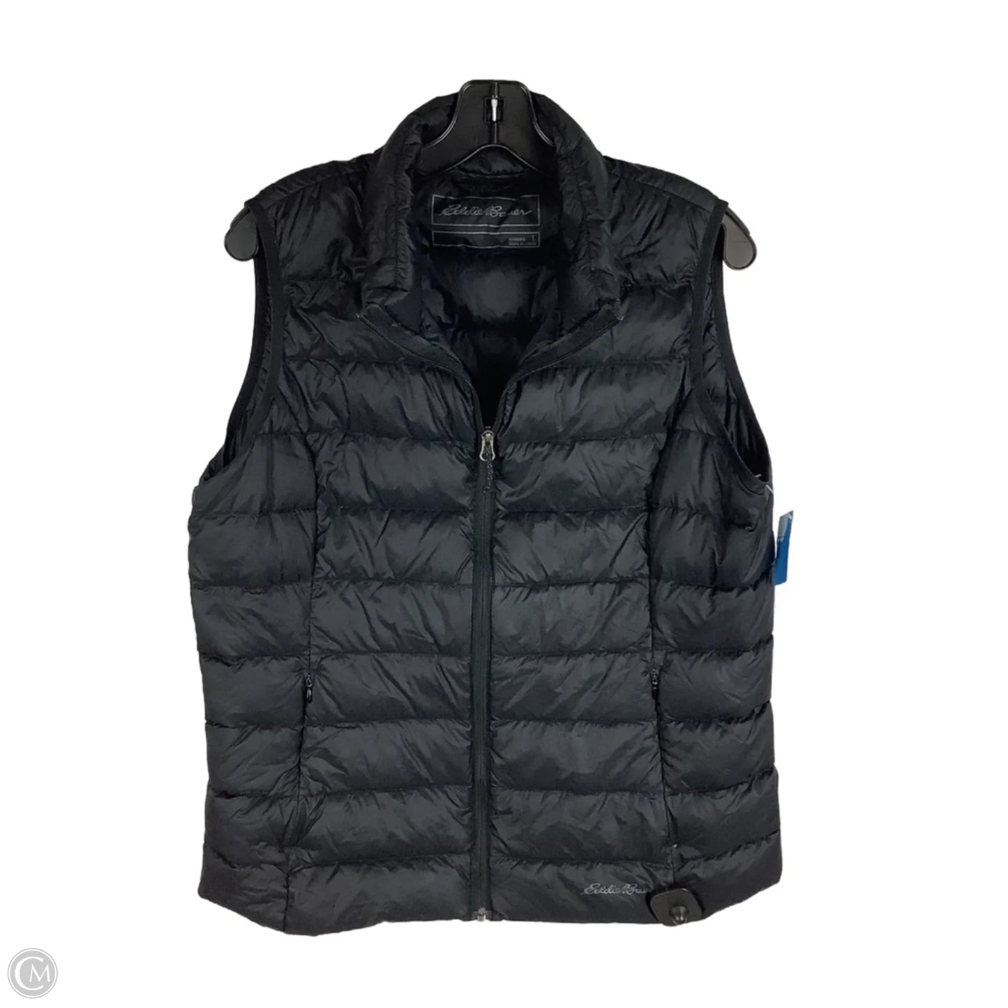 Vest Puffer & Quilted By Eddie Bauer In Black, Size: L