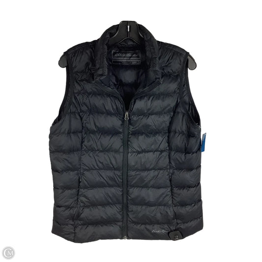 Vest Puffer & Quilted By Eddie Bauer In Black, Size: L