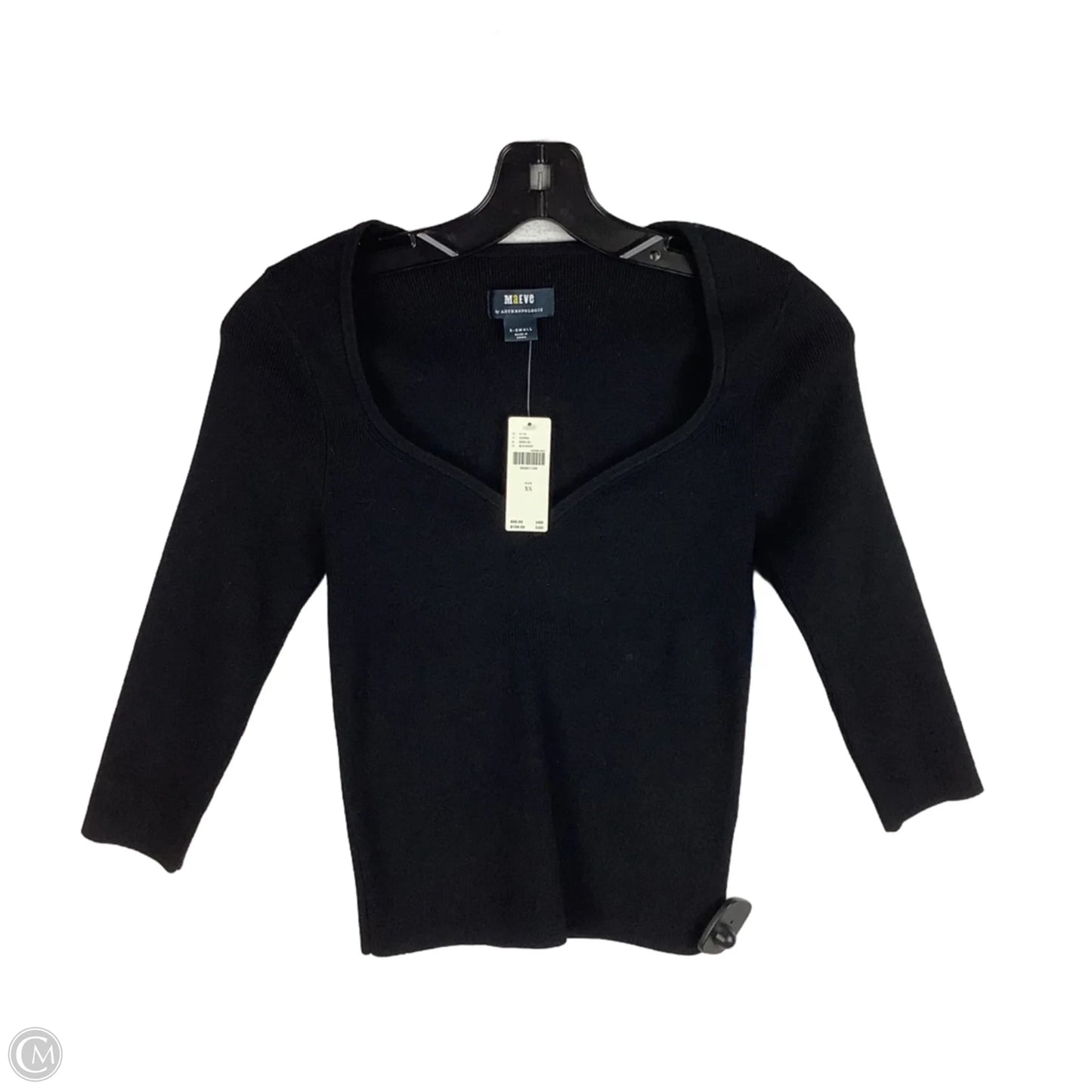 Top Long Sleeve By Maeve In Black, Size: Xs