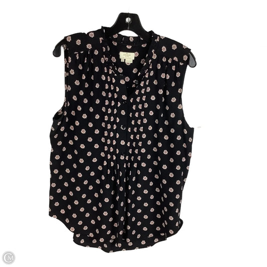 Top Sleeveless Designer By Kate Spade In Black, Size: Xl