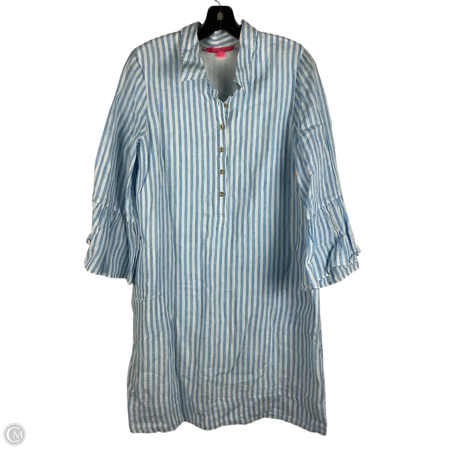 Dress Designer By Lilly Pulitzer In Blue & White, Size: 8