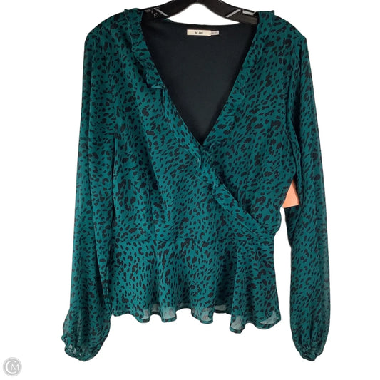 Top Long Sleeve By Mi Ami In Teal, Size: Xl