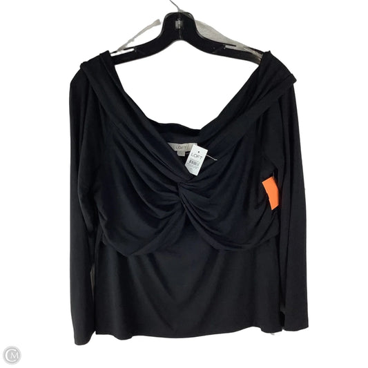 Top Long Sleeve By Loft In Black, Size: Xl