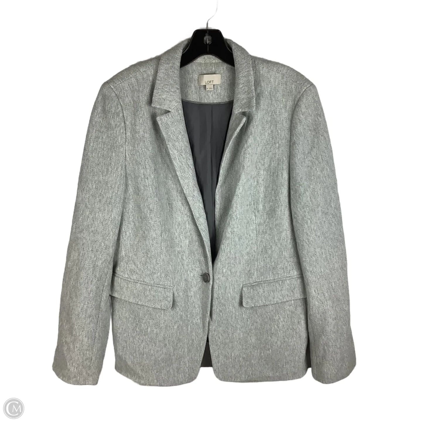 Blazer By Loft In Grey, Size: 14