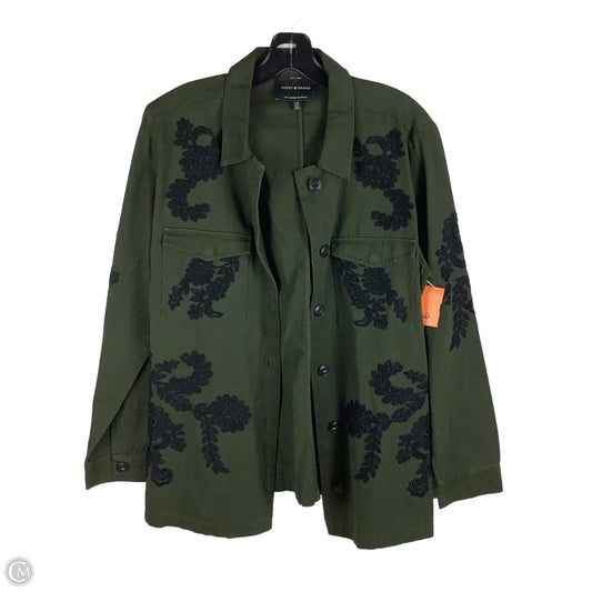 Jacket Shirt By Lucky Brand In Green, Size: L