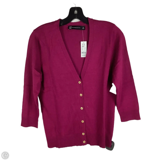 Sweater Cardigan By New York And Co In Purple, Size: M