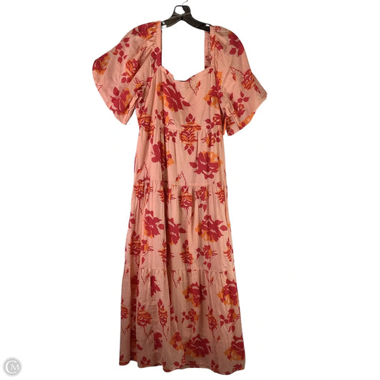 Dress Casual Maxi By Cmc In Pink & Red, Size: L
