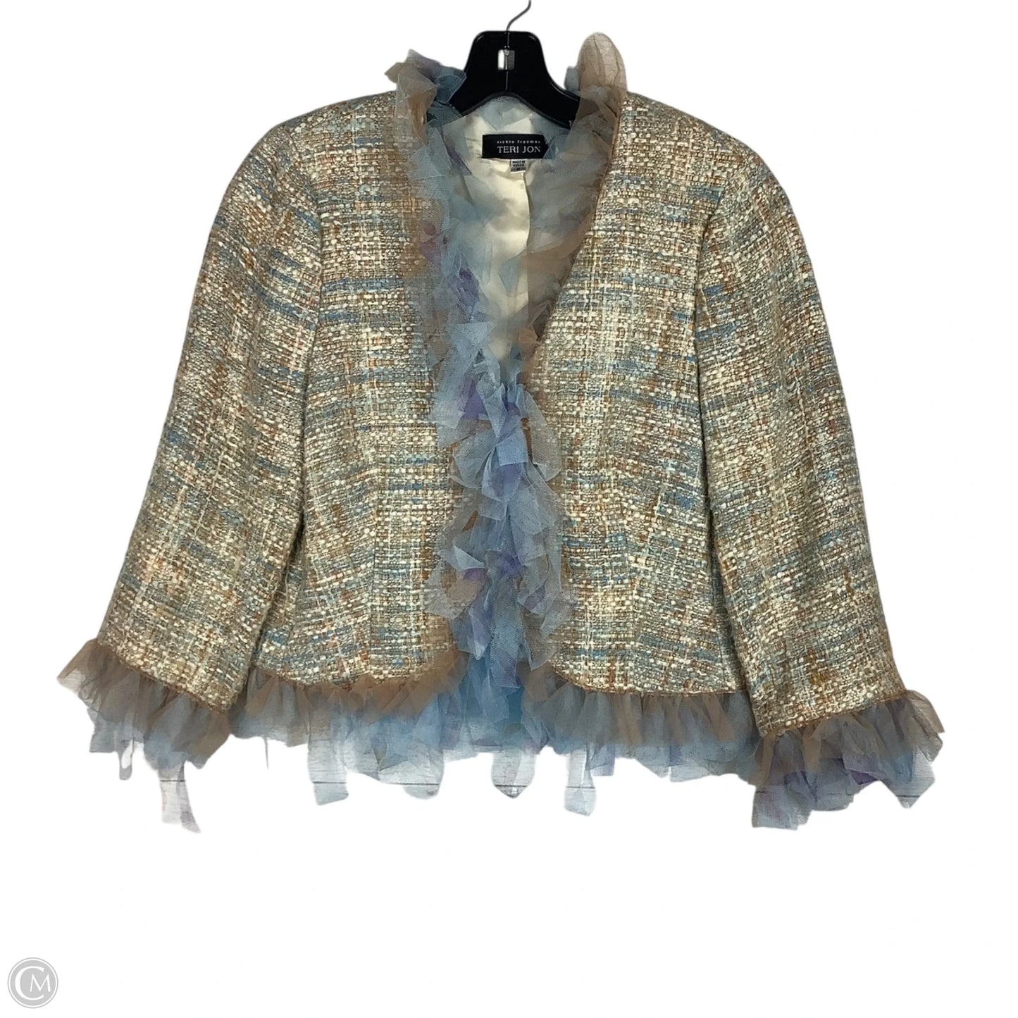 Blazer By Cmb In Blue & Brown, Size: 8
