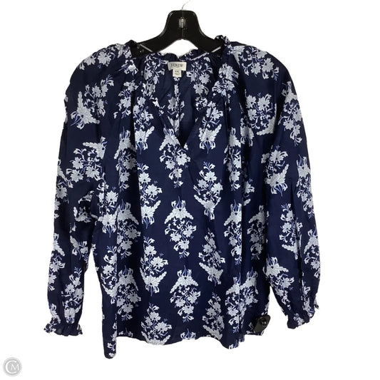 Top Long Sleeve By J. Crew In Blue, Size: Xxl