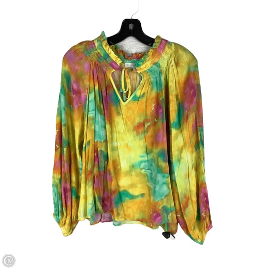 Top Long Sleeve By Karlie In Multi-colored, Size: L