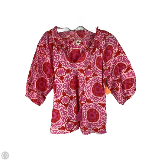 Top Short Sleeve By Ivy Jane In Pink, Size: Xs