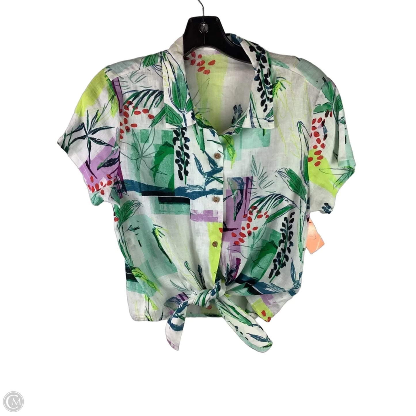 Top Short Sleeve By Sigrid Olsen In Multi-colored, Size: M