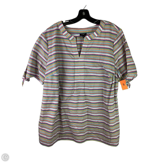 Top Short Sleeve By Talbots In Multi-colored, Size: 2x