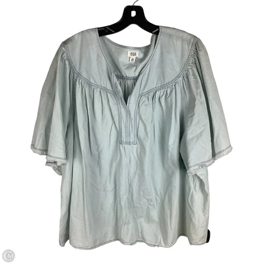 Top Short Sleeve By Ana In Blue, Size: 3x