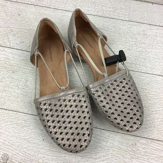 Shoes Flats By Rockport In Silver, Size: 6.5