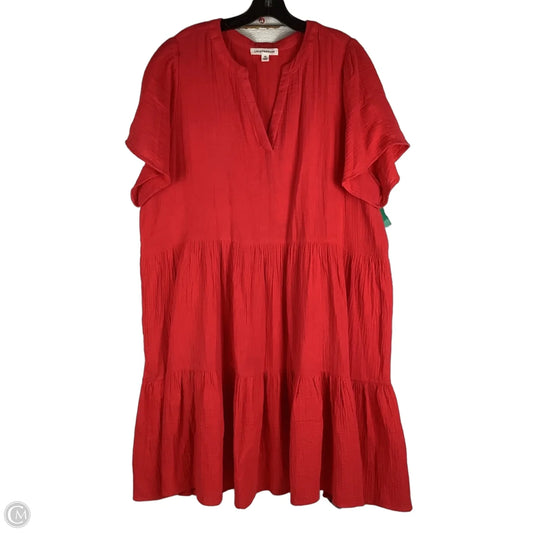 Dress Casual Maxi By Lucky Brand In Red, Size: 1x