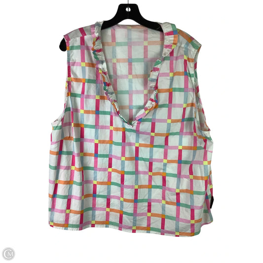 Top Sleeveless By Michelle Mcdowell In Multi-colored, Size: Xxl