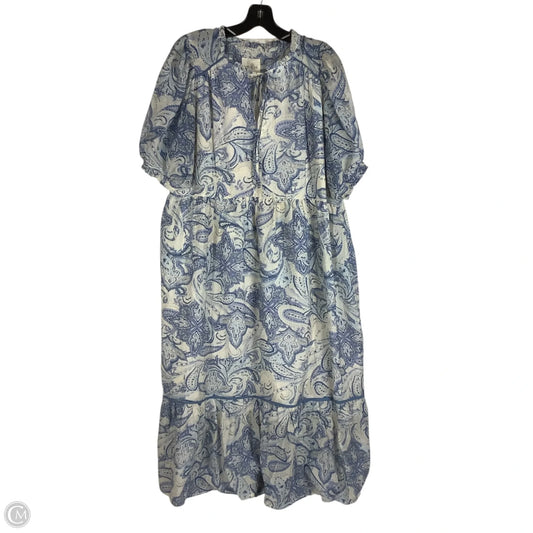 Dress Casual Maxi By Umgee In Blue & Cream, Size: Xl
