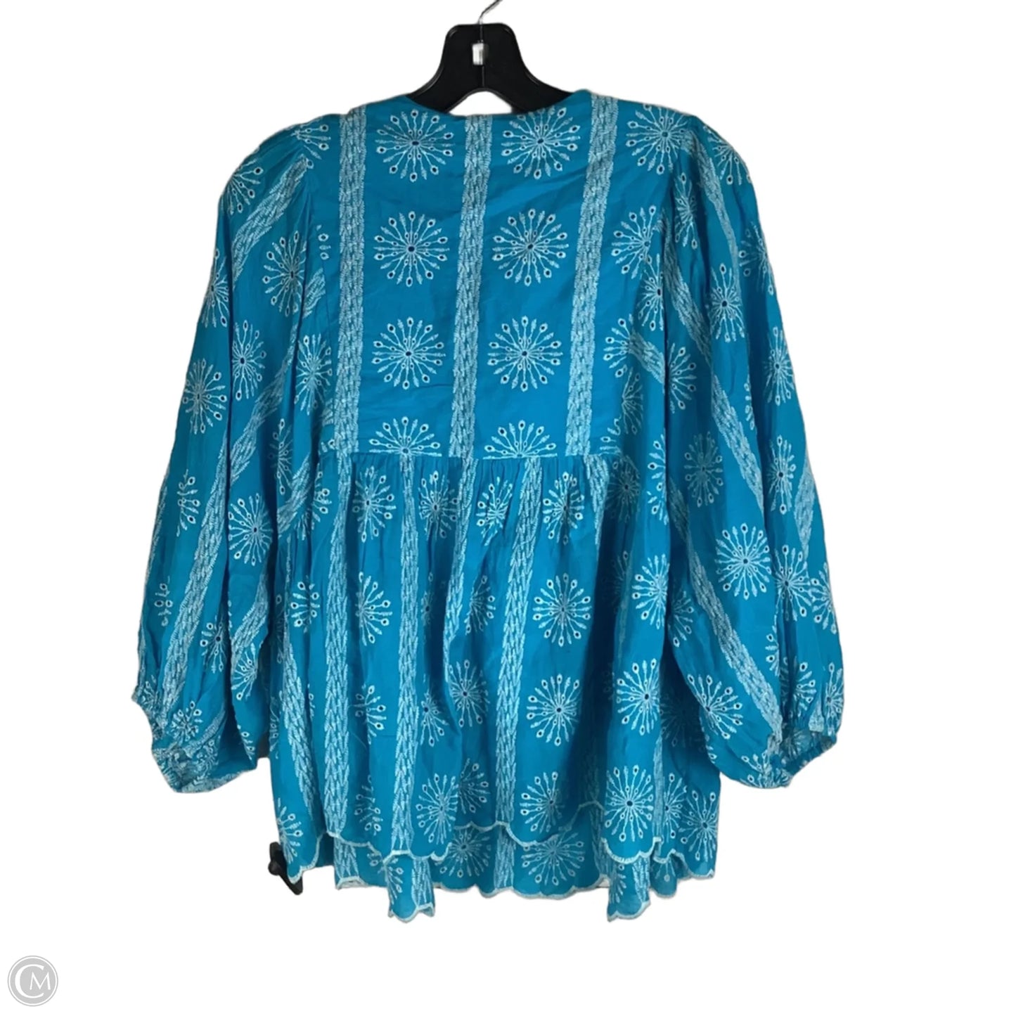 Top Long Sleeve By Entro In Blue, Size: L