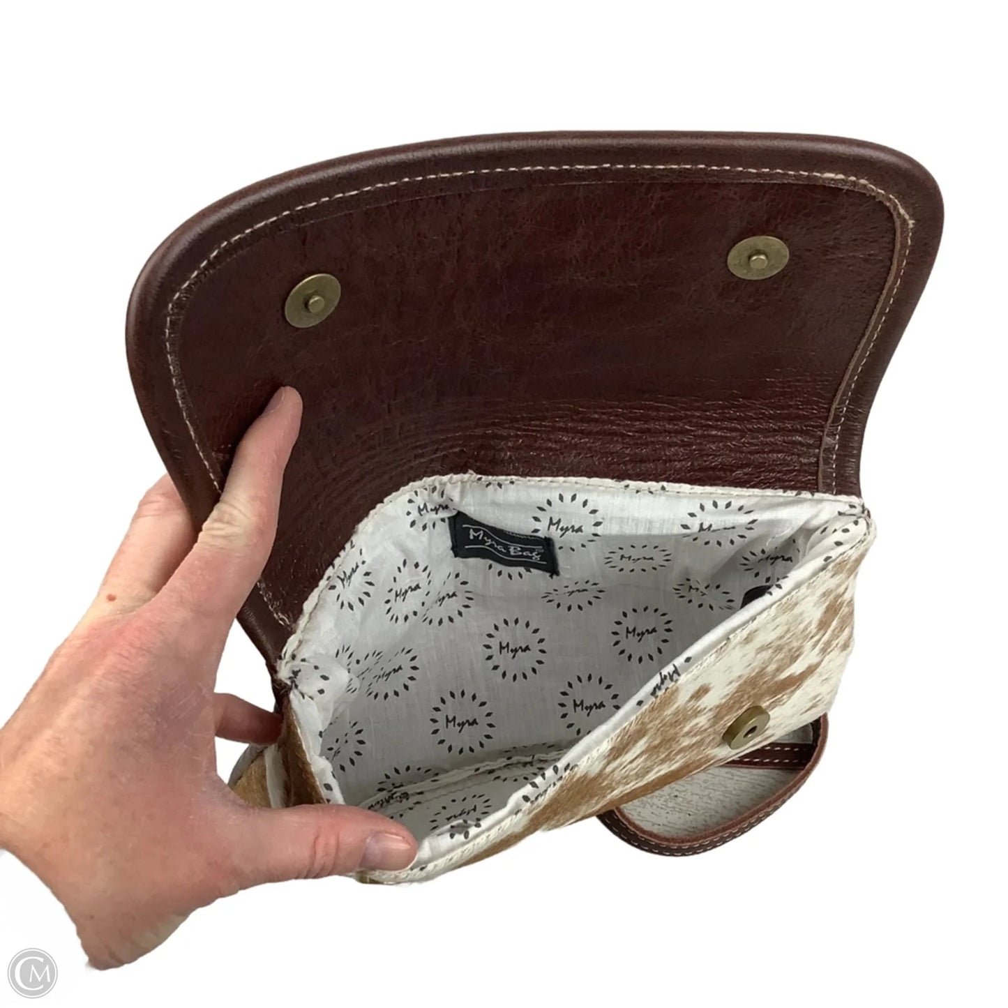 Crossbody Leather By Myra, Size: Small