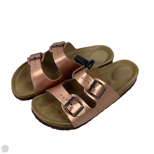 Sandals Flats By Cushionaire In Rose Gold, Size: 10W