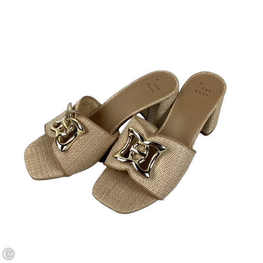 Shoes Heels Block By A New Day In Tan, Size: 8
