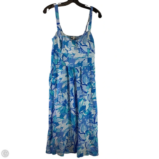 Dress Casual Midi By Auw In Blue, Size: L