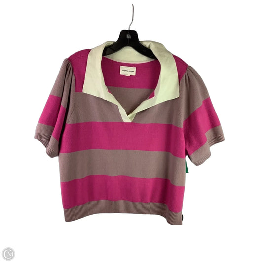 Top Short Sleeve By Lucky Brand In Pink, Size: Xxl