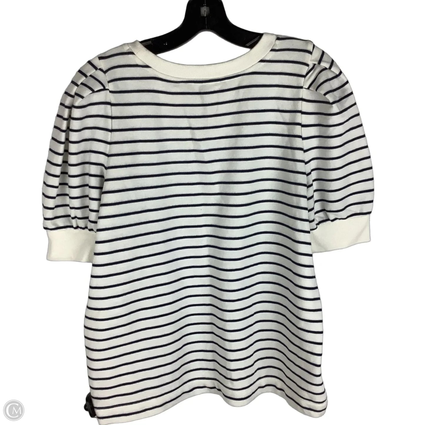 Top Short Sleeve By Loft In Striped Pattern, Size: L