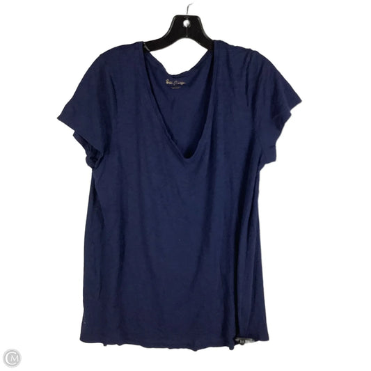 Top Short Sleeve Designer By Lilly Pulitzer In Navy, Size: L