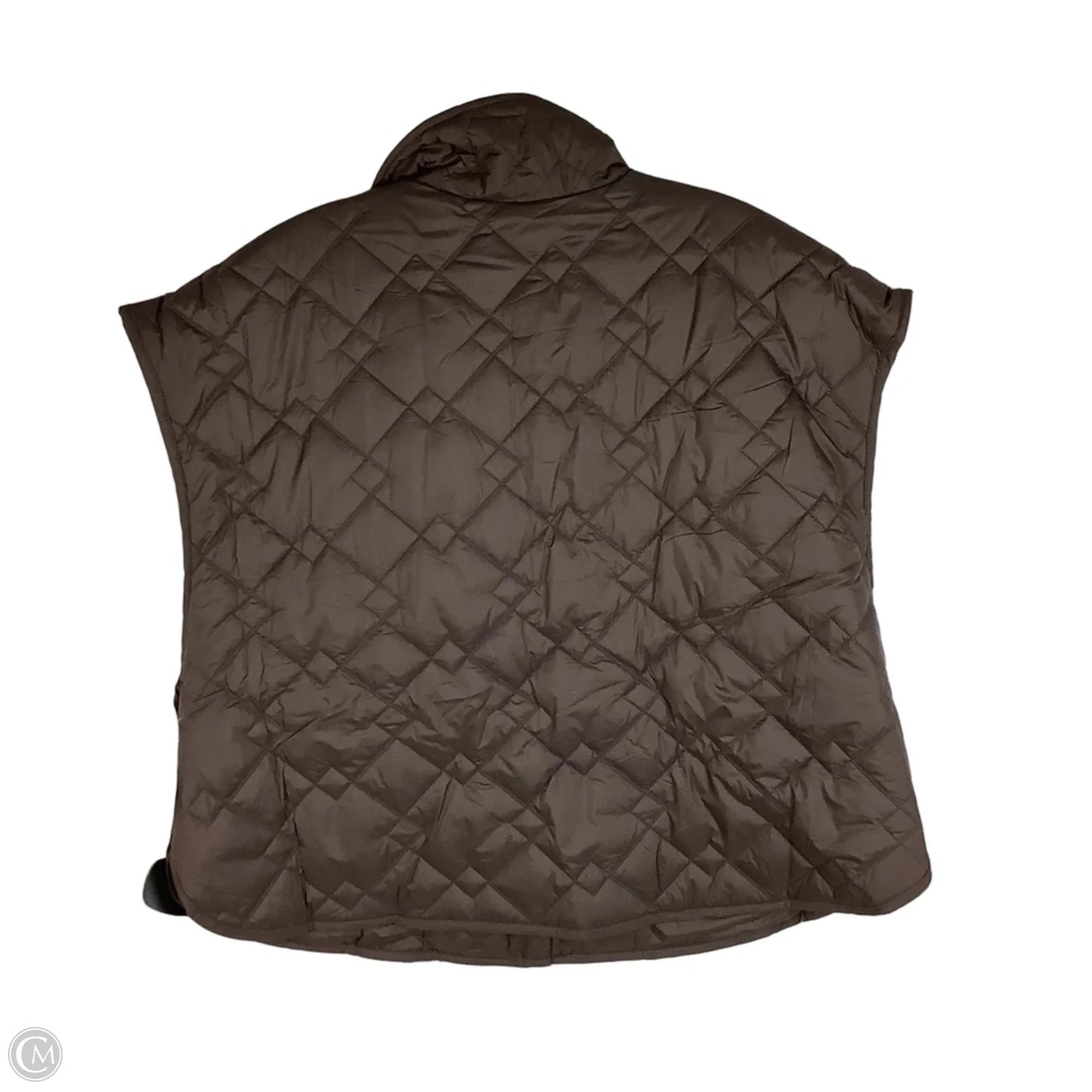 Vest Puffer & Quilted By Current Air In Brown, Size: L