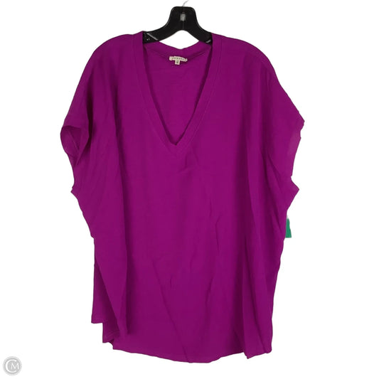 Top Short Sleeve By Jodifl In Purple, Size: 1x