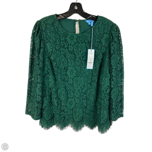 Top Long Sleeve By Draper James In Green, Size: S