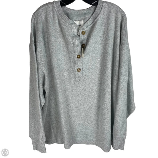 Top Long Sleeve By Aerie In Grey, Size: Xl
