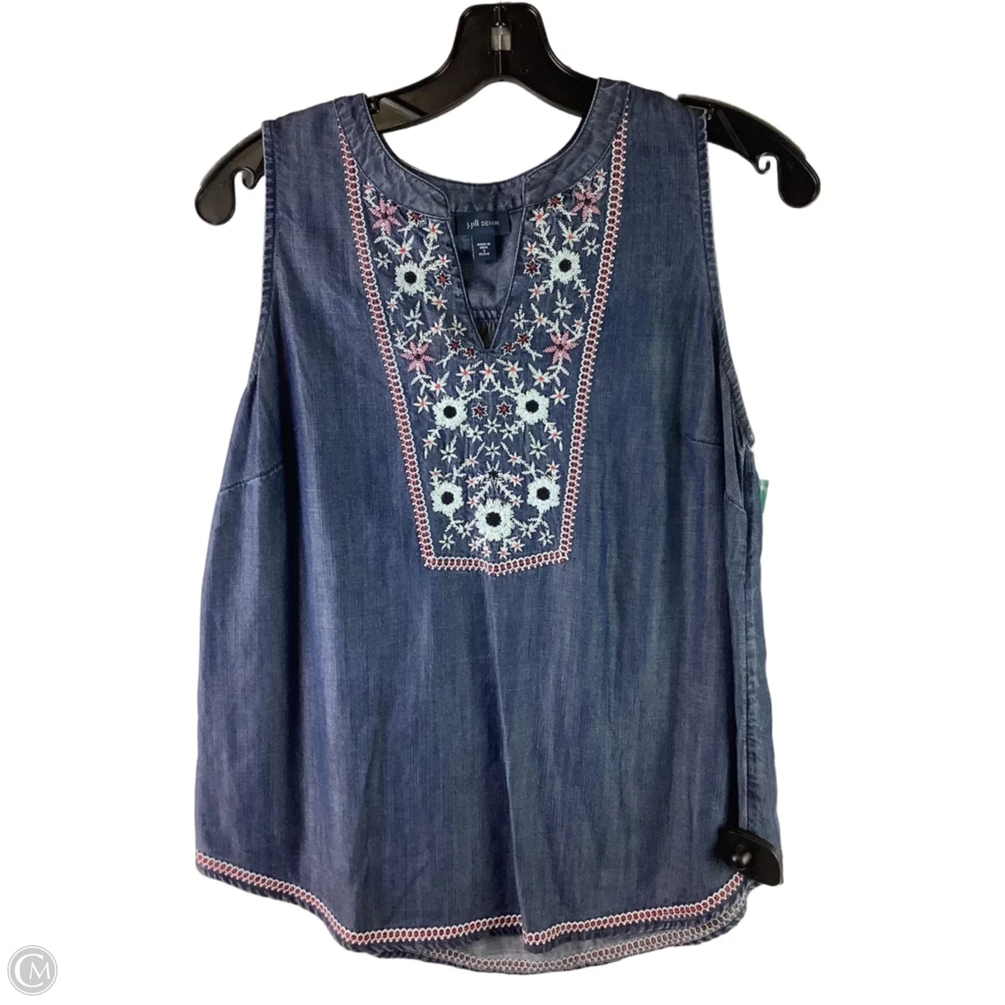 Top Sleeveless By J. Jill In Blue, Size: S