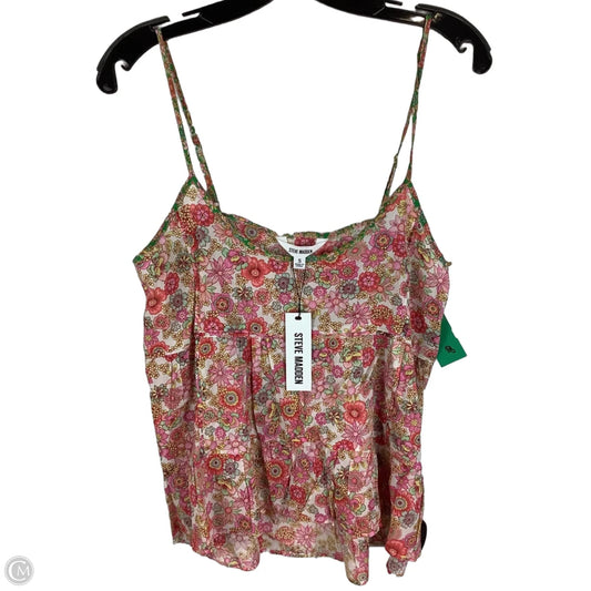 Top Sleeveless By Steve Madden In Floral Print, Size: S