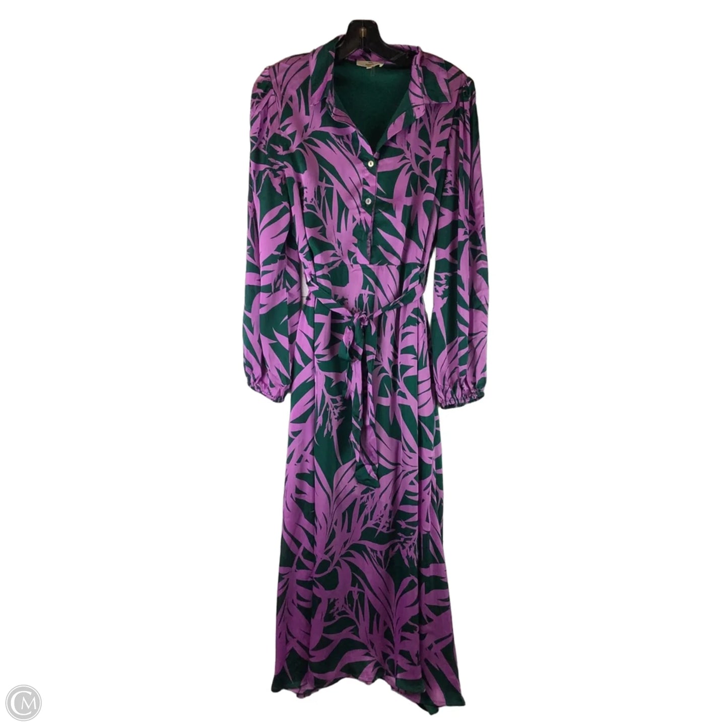 Dress Party Long By Entro In Green & Purple, Size: M