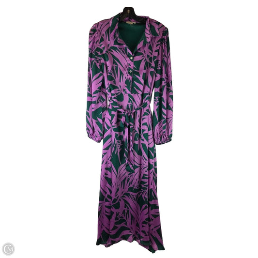 Dress Party Long By Entro In Green & Purple, Size: M